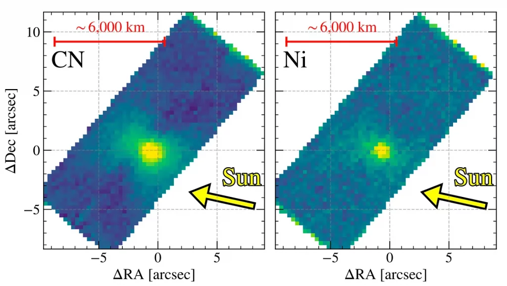Espectrometria Nickel 3I/Atlas