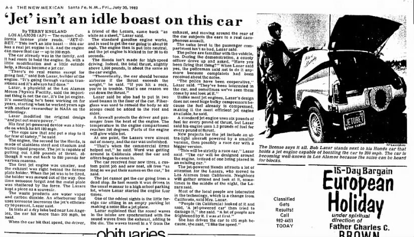 Articulo escrito por Bob Lazar